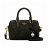 Сумка Coach бочонок (Золотой / Коричневый / Лого)
